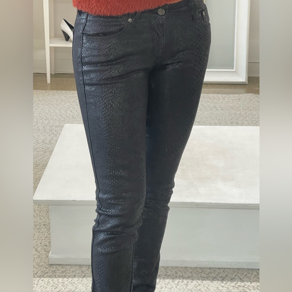 H&M Metallic crocodile jean pant